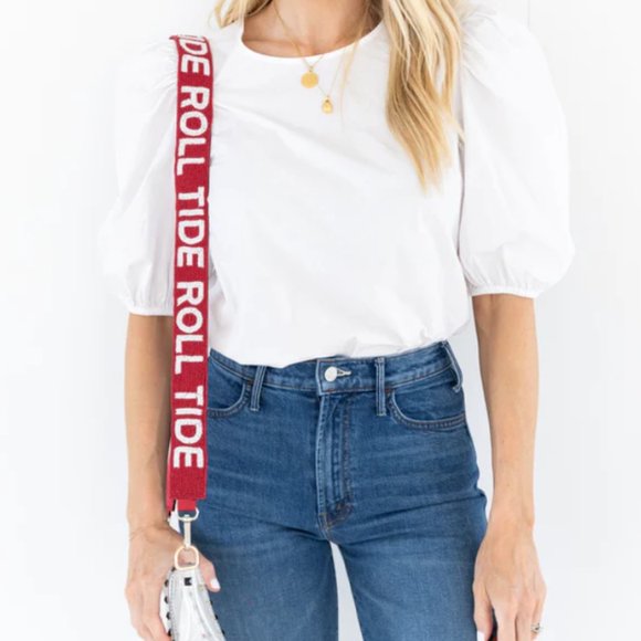Roll Tide University of Alabama Beaded Purse Strap - Picture 1 of 4